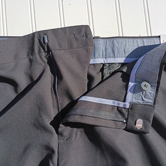 PERRY ELLIS Dress Pants Mens 38 x 29 Black Slacks Modern Fit Portfolio Easy Care - Picture 10 of 15